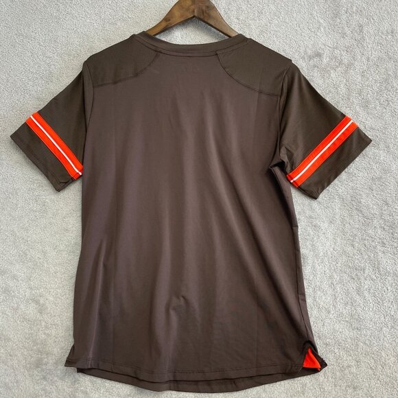 NEW Cleveland Women's M Browns Football Lace-Up Tee Shirt CSA NFL Team Apparel - Picture 2 of 9